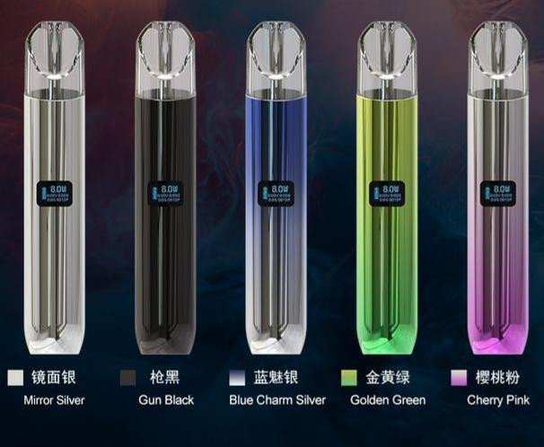 SAICO炫刻一代電子煙機產品圖,智慧顯示螢幕與雙輸出模式設計