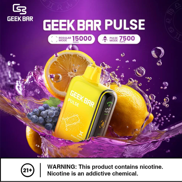 歐美大牌 Geek Bar Pulse小火箭 15000口一次性電子菸 16ML大容量 雙模式LED屏 全熒幕顯示調節:圖片 11